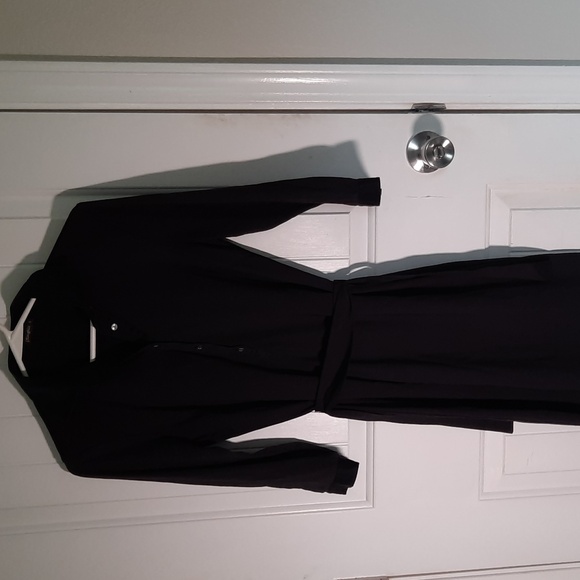 J.Mclaughlin knee length shirt dress with 3/4 sleeves and belt - Picture 5 of 6